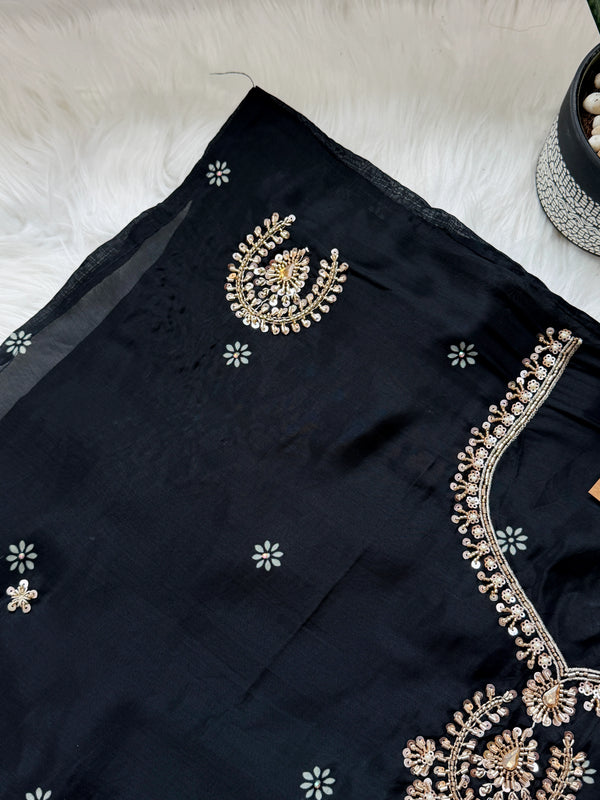 ✨ Crepe Hand-Detailed Unstitched Suit ✨