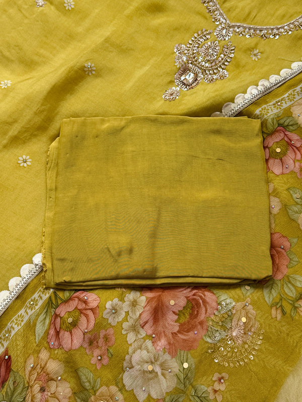 ✨ Crepe Hand-Detailed Unstitched Suit ✨