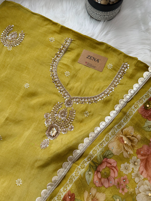 ✨ Crepe Hand-Detailed Unstitched Suit ✨