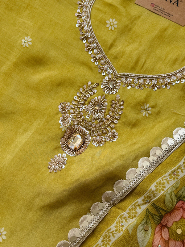 ✨ Crepe Hand-Detailed Unstitched Suit ✨