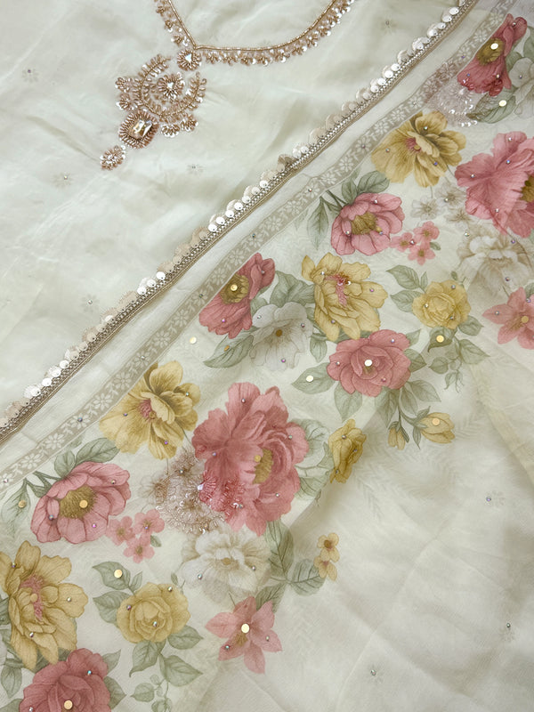 ✨ Crepe Hand-Detailed Unstitched Suit ✨