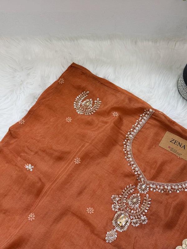 ✨ Crepe Hand-Detailed Unstitched Suit ✨