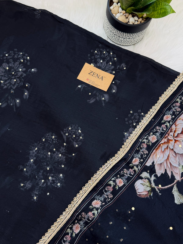 ✨ Crepe Hand-Detailed Unstitched Suit ✨