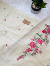 🌼✨ Onam Arrival | Linen Hand-Detailed Unstitched Suit ✨🌼