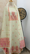 🌼✨ Onam Arrival | Linen Hand-Detailed Unstitched Suit ✨🌼
