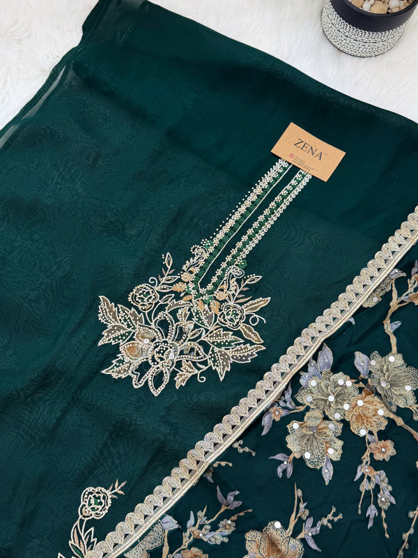 Crepe Hand-Detailed Unstitched Suit ✨