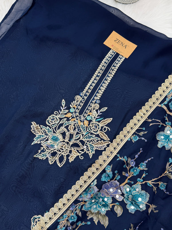 Crepe Hand-Detailed Unstitched Suit ✨