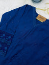 ✨ Mul Chanderi Embroidery Work Slitted Kurti Set