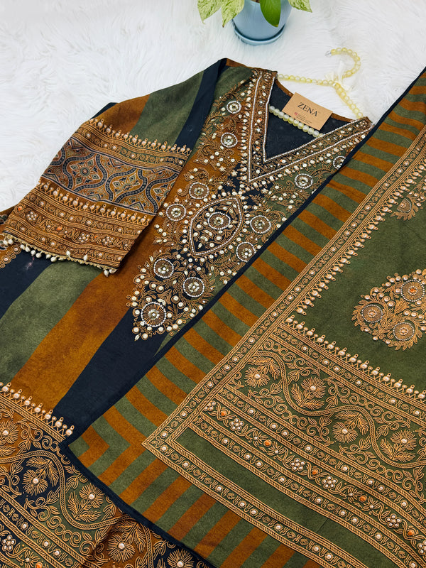 ✨ Embroidered Hand-Detailed Farshi Salwar Set