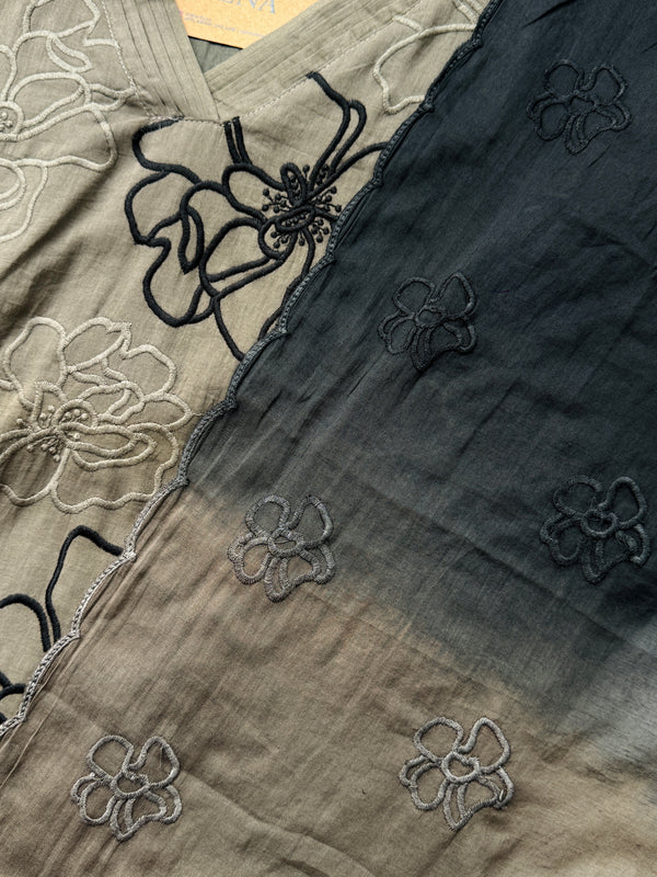 Pure Mul Cotton Embroidered Kurti Set