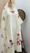 ✨ Pure Cotton Hand-Detailed Kurti Set ✨