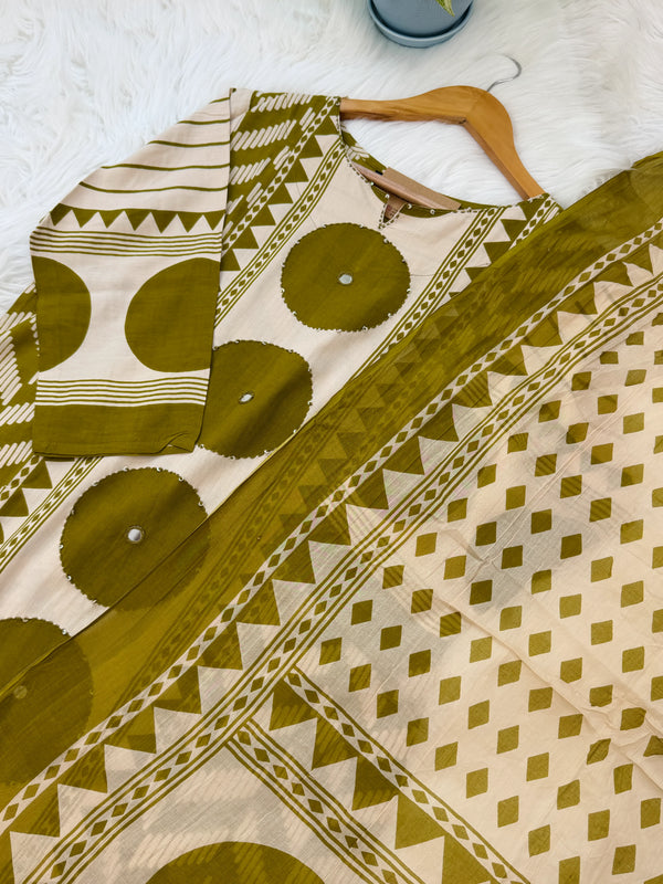 Pure Cotton Ready-to-Wear Kurti Set — Comfort Meets Everyday Elegance