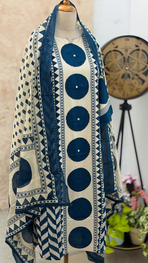 Pure Cotton Ready-to-Wear Kurti Set — Comfort Meets Everyday Elegance