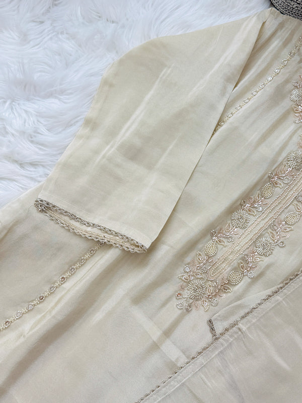 ✨ Tissue Silk Handwork Party Wear Kurti Set ✨