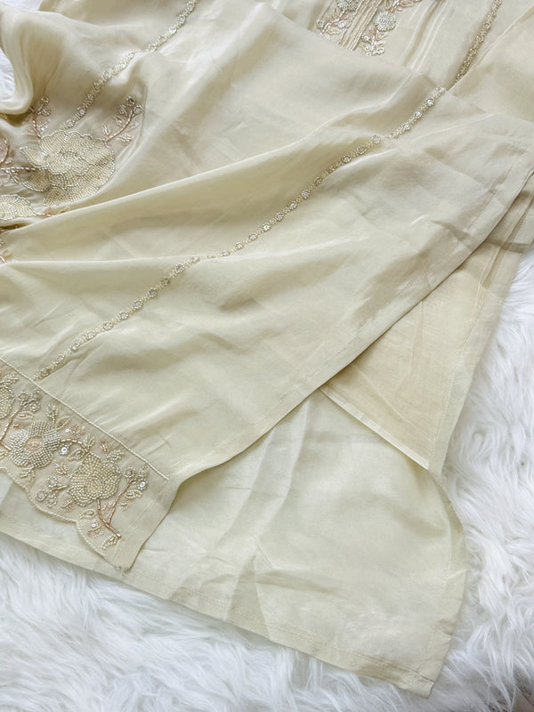 ✨ Tissue Silk Handwork Party Wear Kurti Set ✨
