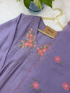 ✨ Mul Chanderi Floral Handwork Anarkali Set