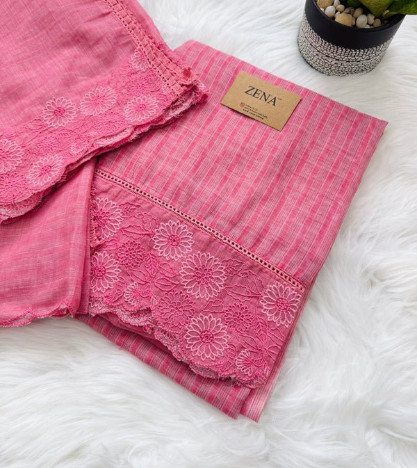 🌼 Pure Cotton Unstitched Suit – Onam Arrival ✨