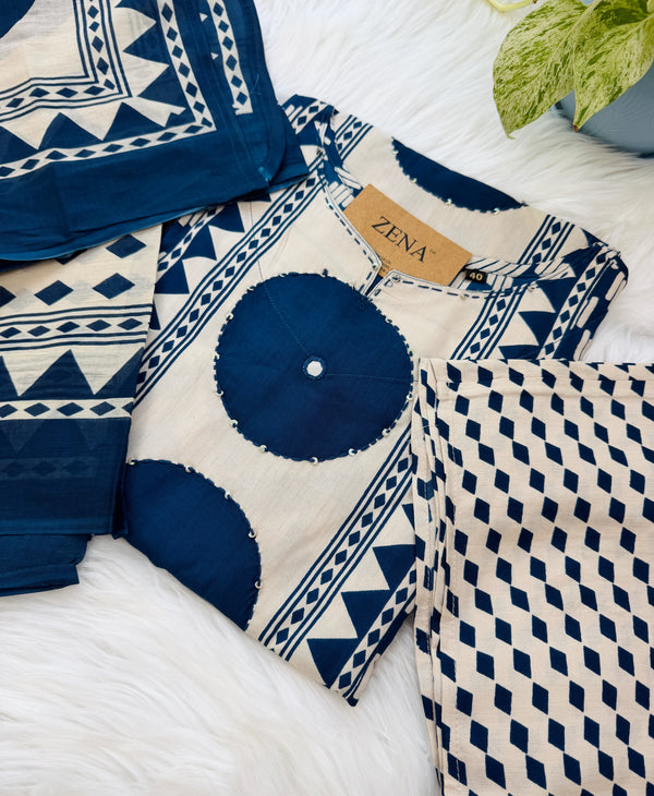 Pure Cotton Ready-to-Wear Kurti Set — Comfort Meets Everyday Elegance