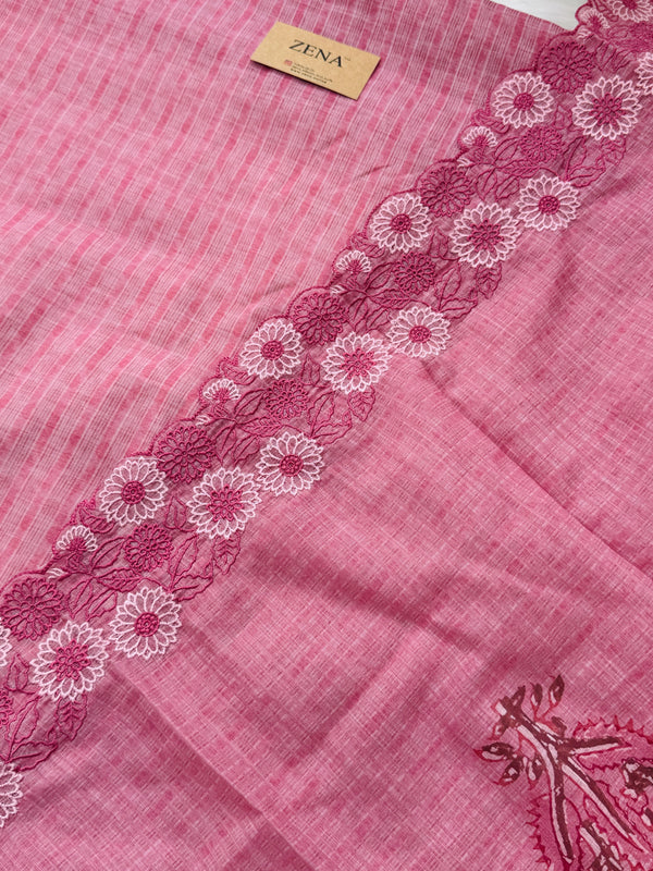 🌼 Pure Cotton Unstitched Suit – Onam Arrival ✨