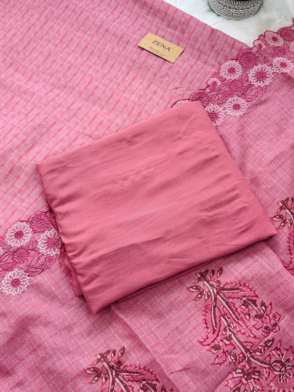 🌼 Pure Cotton Unstitched Suit – Onam Arrival ✨
