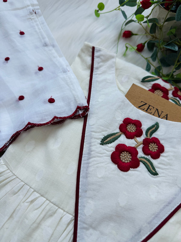 Pure Cotton Embroidered Anarkali Suit – Comfort Wrapped in Elegance 🌸