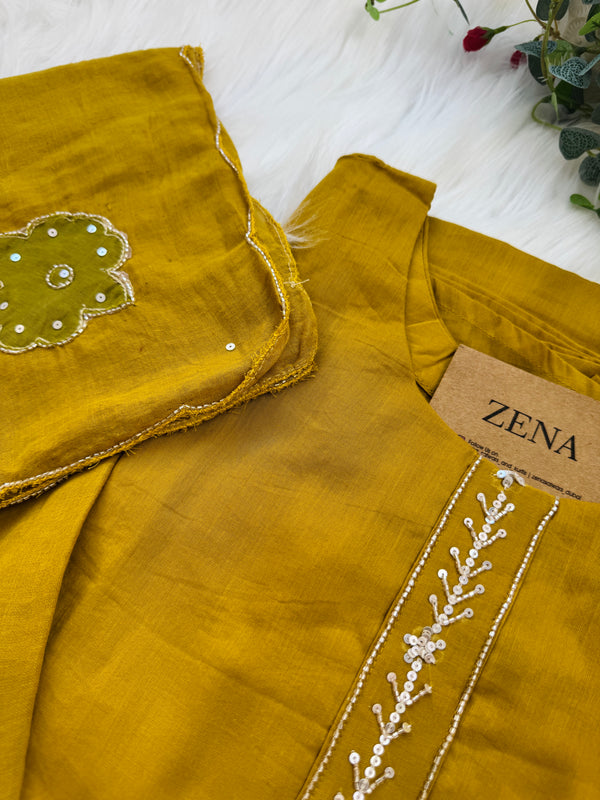 Premium Pure Cotton Hand-Work Party Wear Suit.