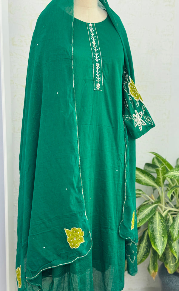 Premium Pure Cotton Hand-Work Party Wear Suit.