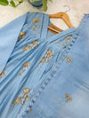 ✨ Pure Mul Chanderi Embroidery Work Anarkali Set