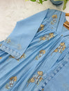 ✨ Pure Mul Chanderi Embroidery Work Anarkali Set