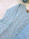 ✨ Pure Kota Doria Floral Embroidered Kurti Set