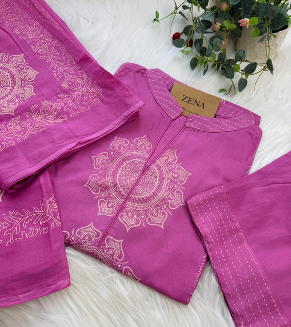 Pure Cotton Ready-to-Wear Kurti Set — Comfort Meets Everyday Elegance