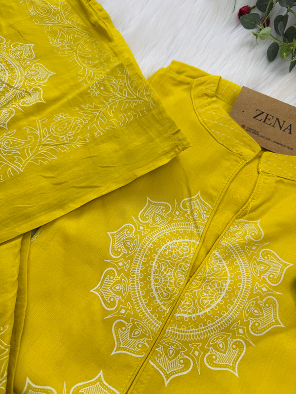 Pure Cotton Ready-to-Wear Kurti Set — Comfort Meets Everyday Elegance