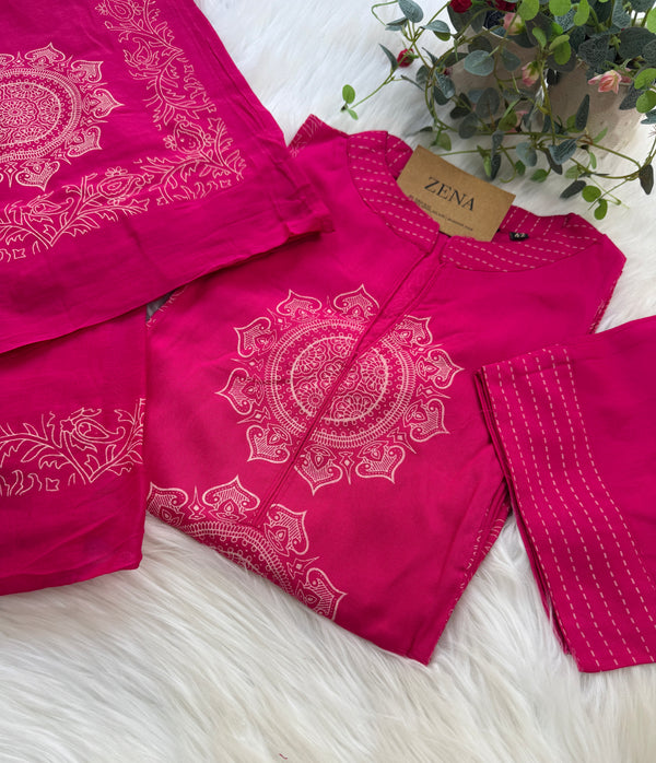 Pure Cotton Ready-to-Wear Kurti Set — Comfort Meets Everyday Elegance