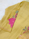 ✨ Pure Mul Chanderi Floral Embroidery Work Kurti Set