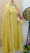 ✨ Pure Mul Chanderi Floral Embroidery Work Kurti Set