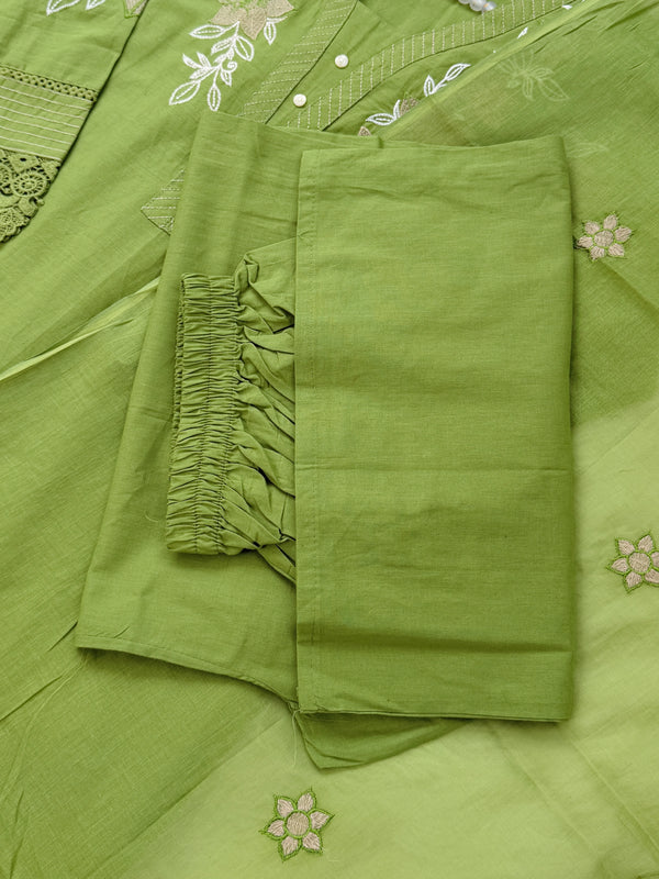 ✨ Pure Cotton Embroidered Kurti Set