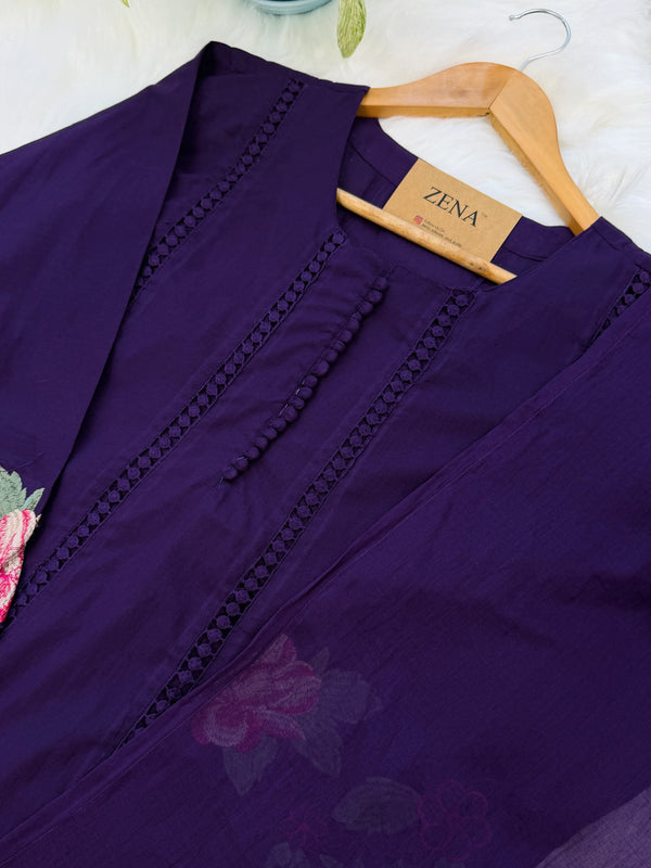 ✨ Premium Cotton Embroidered Kurti Set