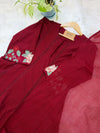 ✨ Premium Cotton Embroidered Kurti Set