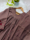 ✨ Mul Chanderi Handwork Anarkali Set