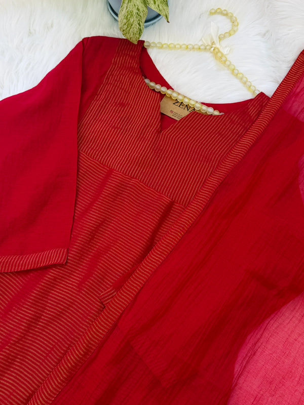 ✨ Premium Mul Chanderi Kurti Set
