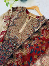 ✨ Pure Crepe Embroidered Mirror Work Kurti Set