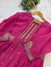 Premium Mul Chanderi Handwork Anarkali Set