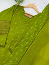 ✨ Premium Cotton Embroidered Kurti Set