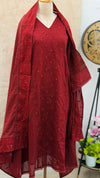 ✨ Premium Cotton Embroidered Kurti Set