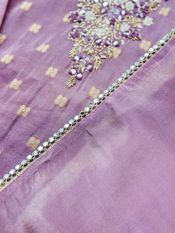 Ready to wear Tissue silk hand work kurti set