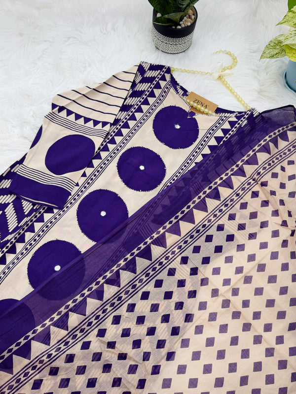 Pure Cotton Ready-to-Wear Kurti Set — Comfort Meets Everyday Elegance