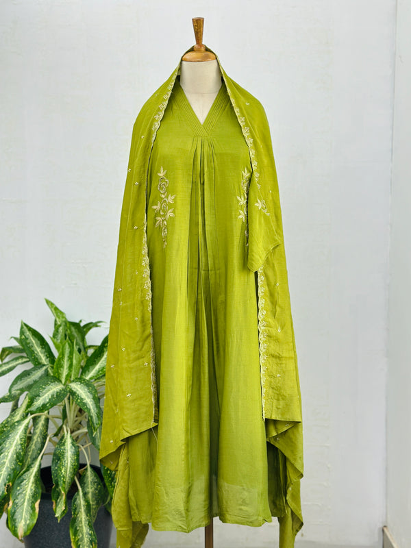 Pure mul cotton anarkali kurti set