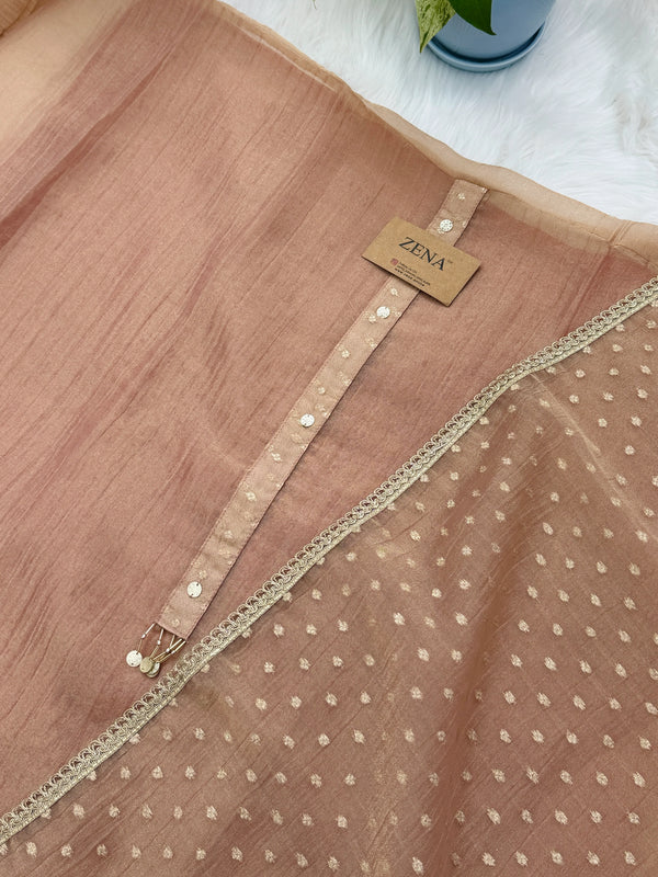 ✨ Crush Tissue Silk Jacquard Work Unstitched Suit ✨
