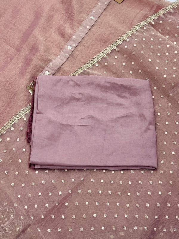 ✨ Crush Tissue Silk Jacquard Work Unstitched Suit ✨
