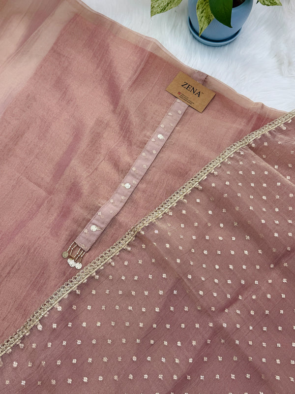✨ Crush Tissue Silk Jacquard Work Unstitched Suit ✨